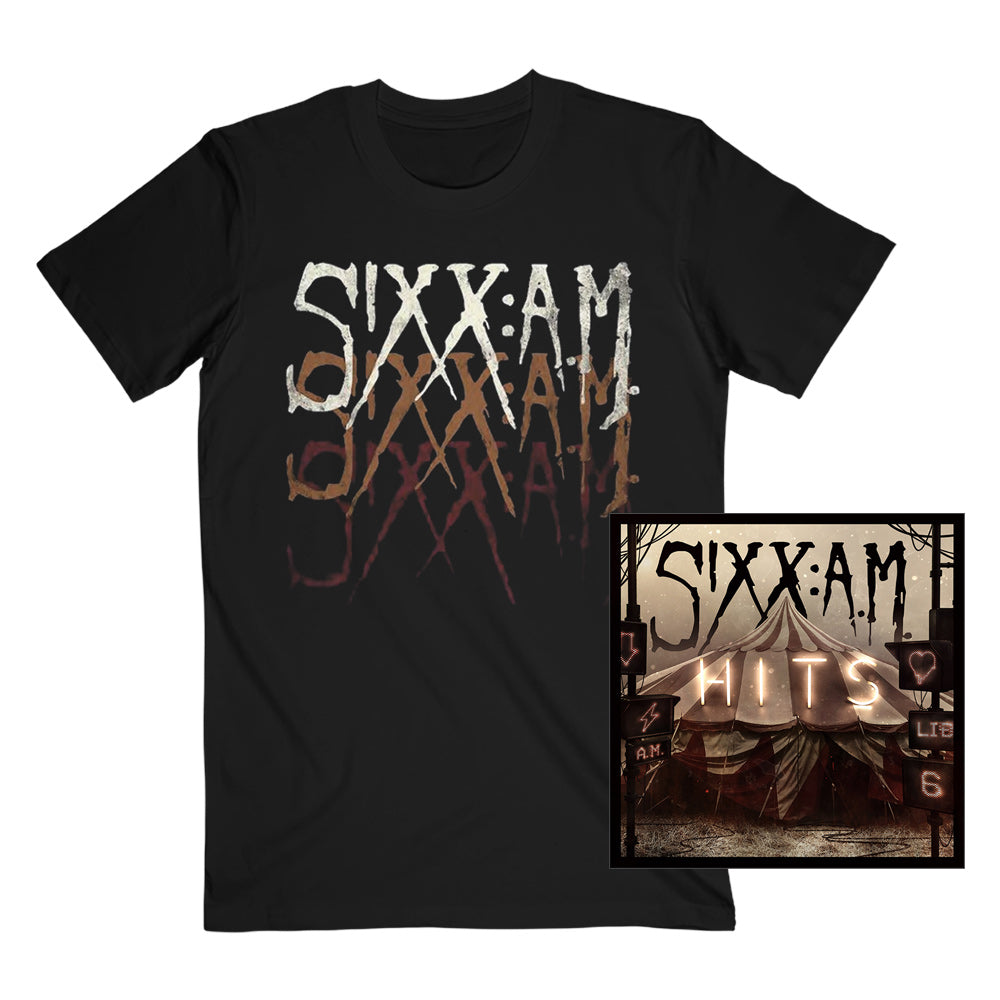 Sixx:A.M. HITS Tee + Choose Your Music Bundle